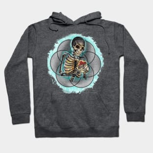 Skeleton and mushroom Hoodie